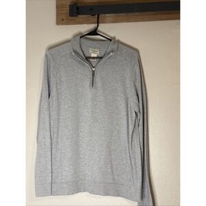 L.L.Bean Quarter Zip Pullover Men's Gray Size Medium